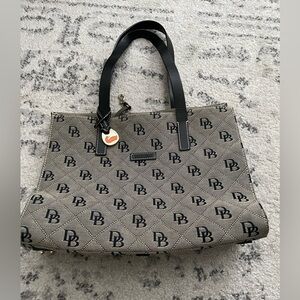 Dooney and Bourke Monogram Black and Material Bag